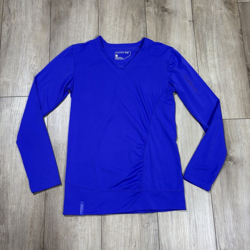 SALOMON Whisper Long Sleeve Hiking Running Performance Shirt Purple Size XS